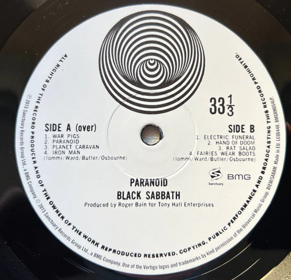 Black Sabbath Paranoid BMG, Sanctuary LP, Album, RE, RP, 180  Vinyl Record - Image 6