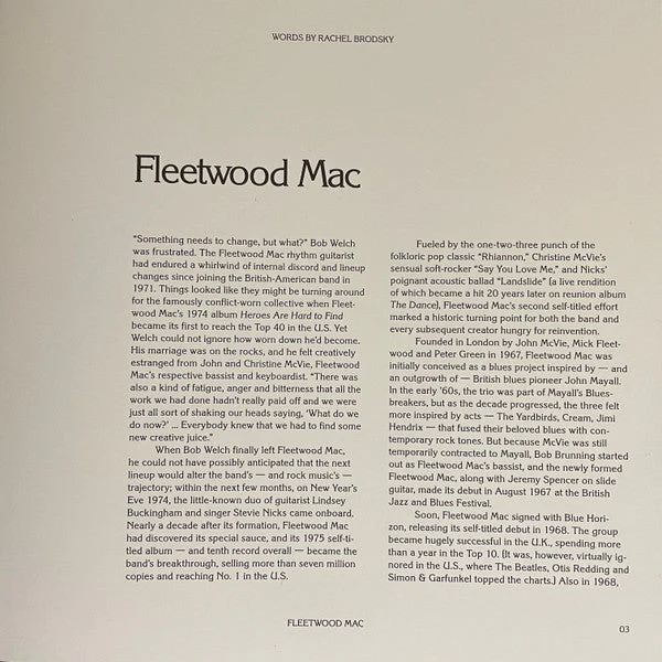 Fleetwood Mac (BLACK & WHITE COLOR VINYL - VMP) Vinyl Record - Image 12