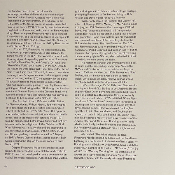 Fleetwood Mac (BLACK & WHITE COLOR VINYL - VMP) Vinyl Record - Image 13